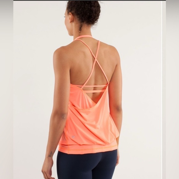 lululemon athletica Tops - NWT Lululemon Flow And Go casual Athletic Yoga Lightweight Tank II Pop Orange 10